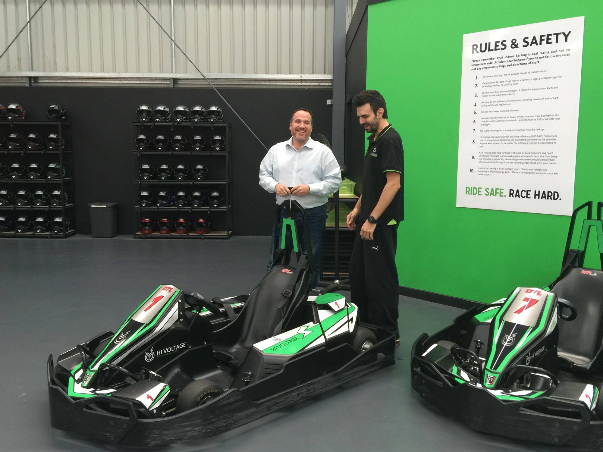 Indoor Karting in Fully Electric GoKarts! Melbourne's Hi Voltage Karts