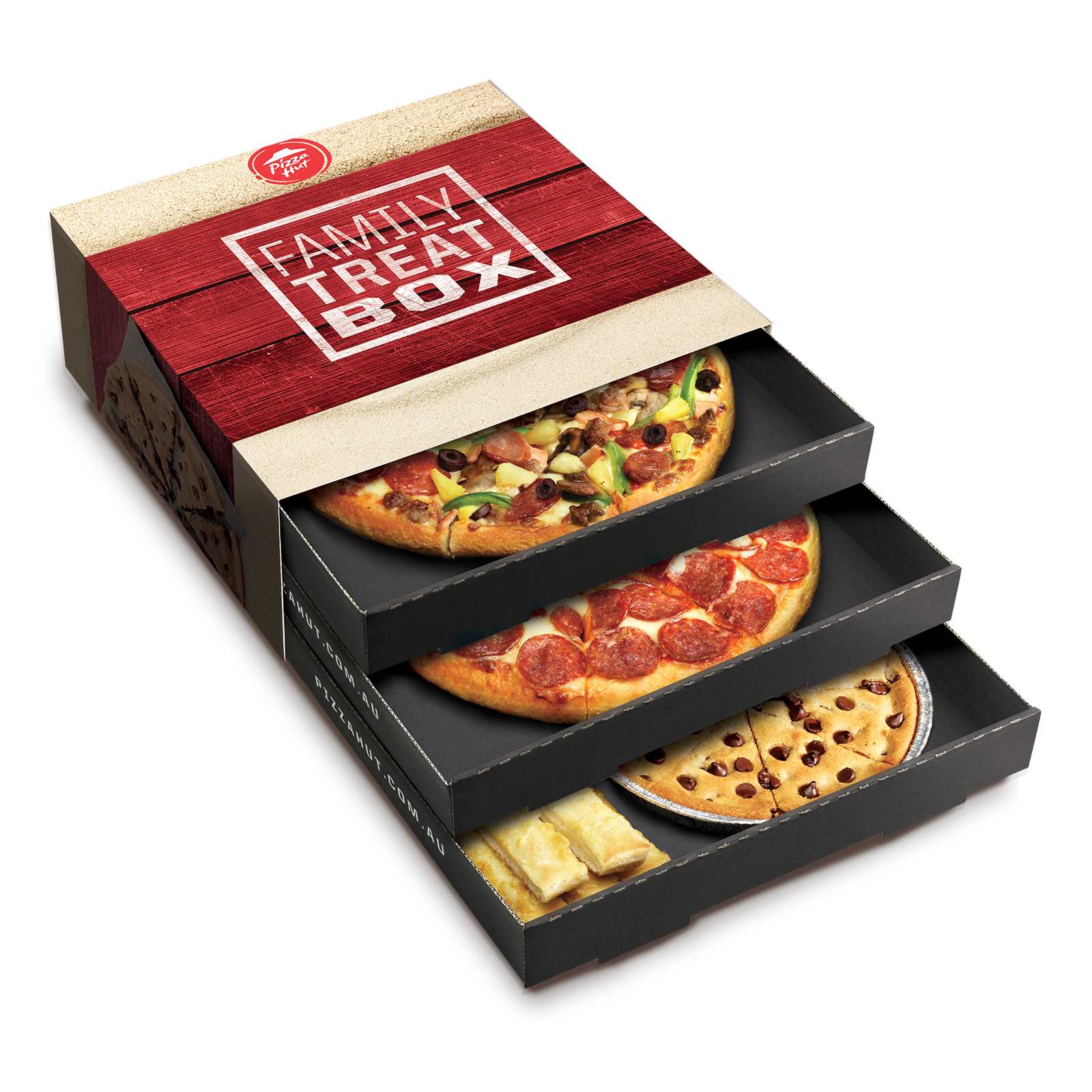 Order Pizza - get a cardboard footy game as well - Pizza Hut Family