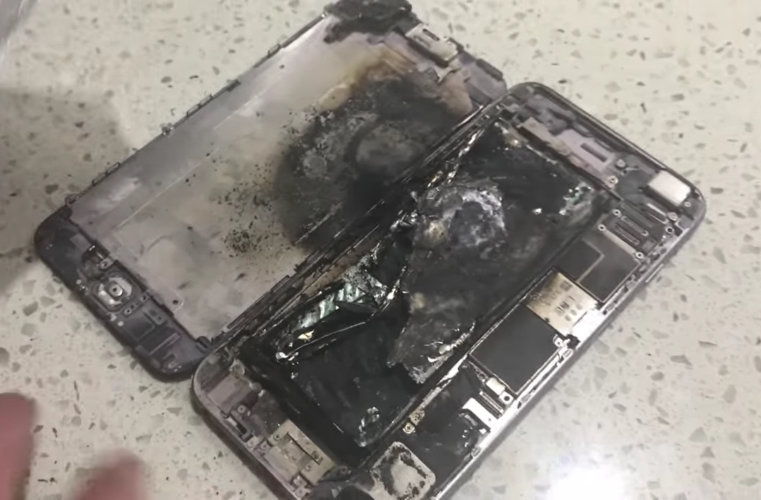 iPhone battery explodes in QLD mobile phone repair store Likely cause
