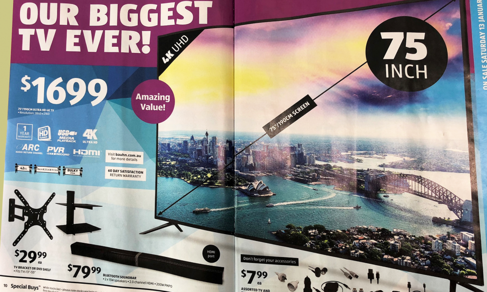 Aldi: Go Big or Go Home: 75 INCH 4K TV coming for $1699 » EFTM