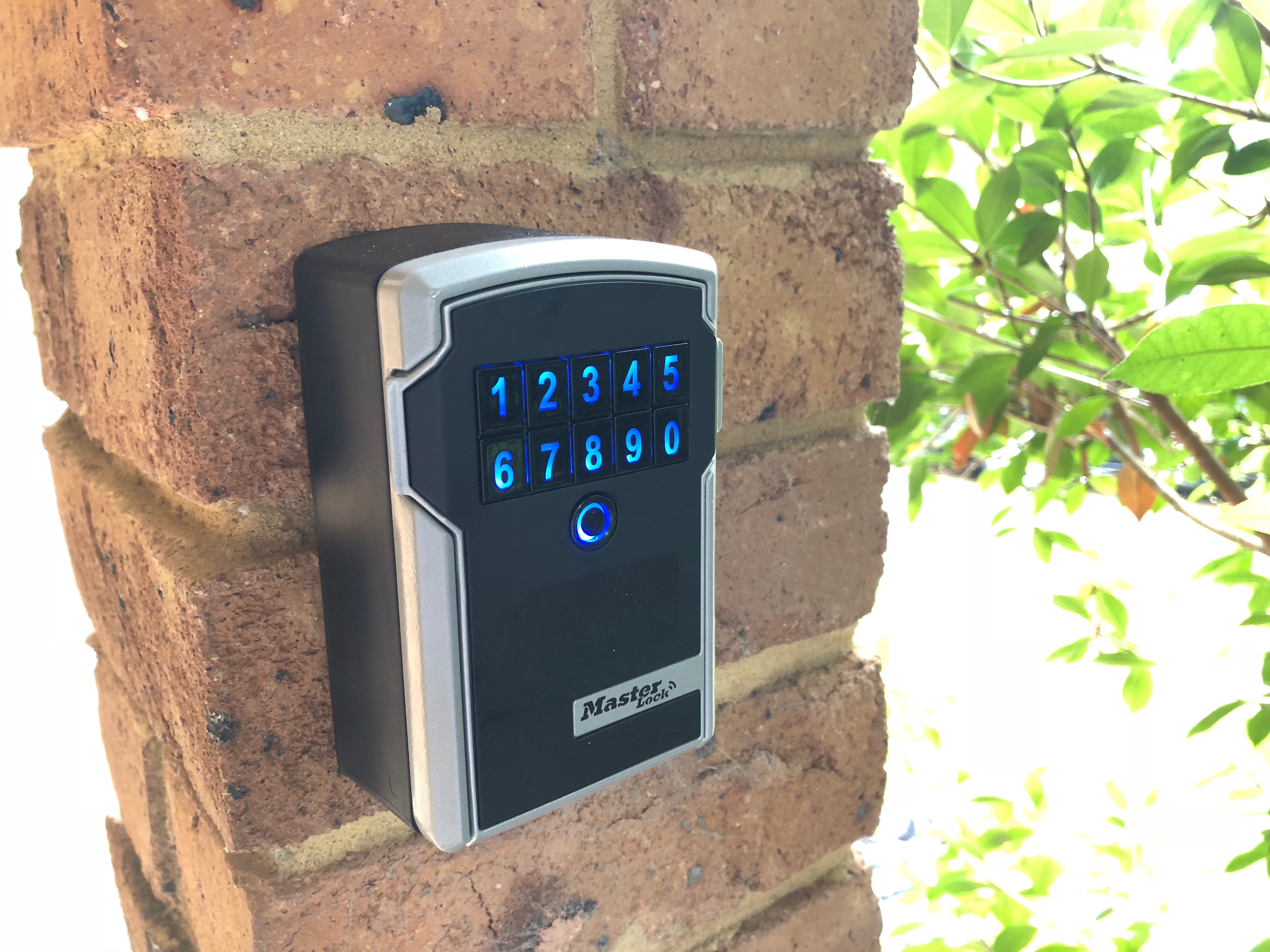 A spare key to the house accessible via your mobile phone Master Lock