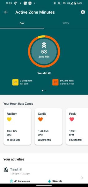 fitbit charge 4 zone minutes