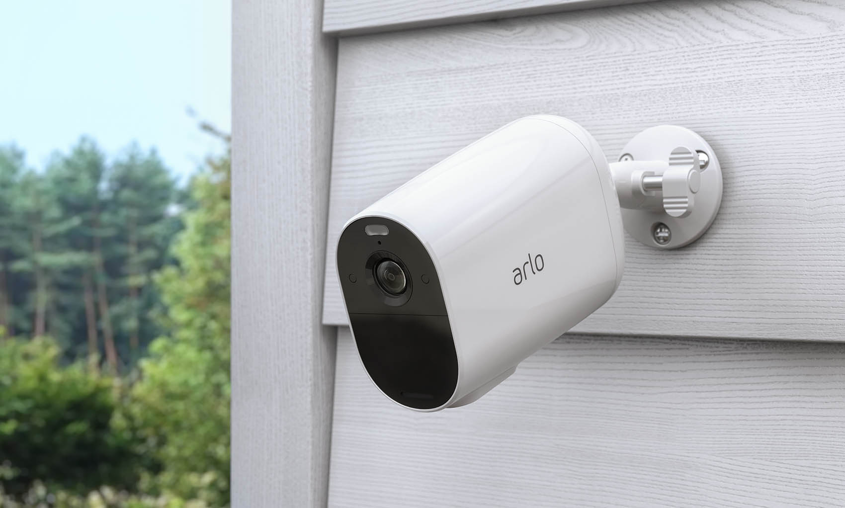Arlo Essential XL Spotlight Wireless Security Camera with a yearlong